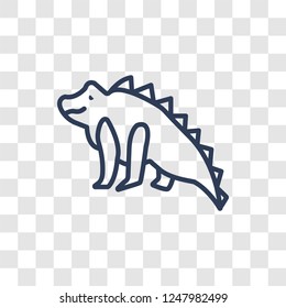 alligator icon. Trendy linear alligator logo concept on transparent background from animals  collection