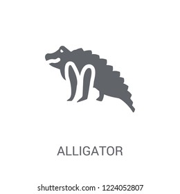 alligator icon. Trendy alligator logo concept on white background from animals collection. Suitable for use on web apps, mobile apps and print media.