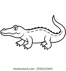 alligator icon vector on white background