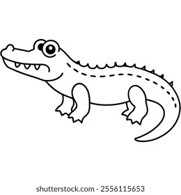 alligator icon vector on white background