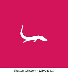 alligator icon vector. alligator sign on pink background. alligator icon for web and app