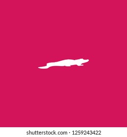 alligator icon vector. alligator sign on pink background. alligator icon for web and app