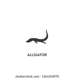 alligator icon vector. alligator sign on white background. alligator icon for web and app