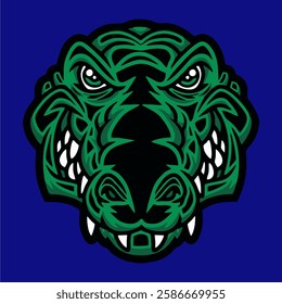 Alligator Illustration Abstract eps Shadow