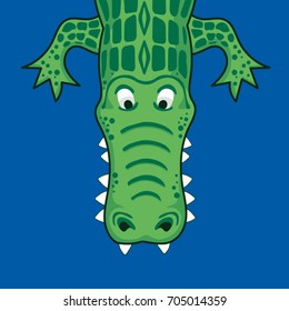 Alligator illustration, tee shirt graphics, vectors