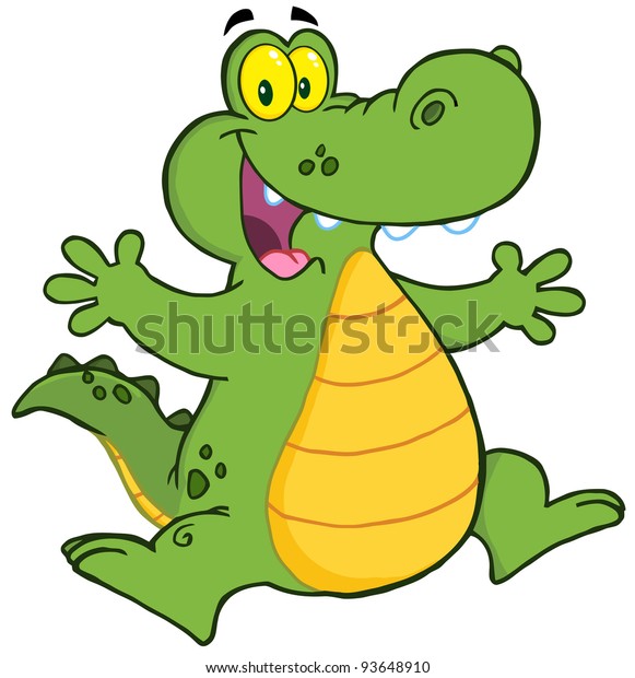 Alligator Jumping Stock Vector (Royalty Free) 93648910