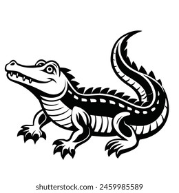 Alligator liner art design ,graphic resource