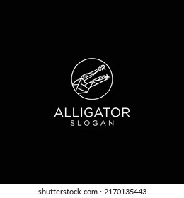 Alligator logo design icon template