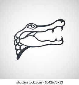 Alligator logo icon design, vector illustration