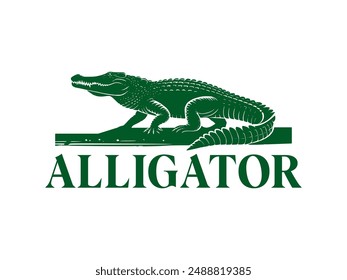 Alligator Logo Vector emblem template Illustration