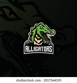 Alligator mascot esport logo. Illustration for Sport, Badge, Printing Design and Esport Team.