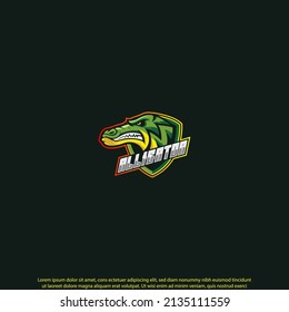 Alligator mascot logo design good use for symbol emblem identyti brand and more