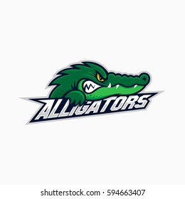 Alligator Mascot Sport Team On White Stock Vector (royalty Free 