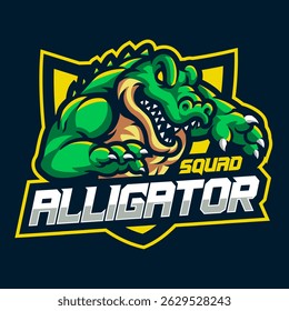 alligator modern mascot logo  concept