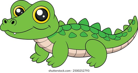 Alligator on White Background Vector