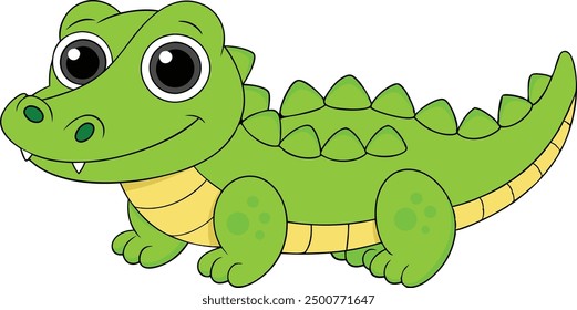 Alligator on White Background Vector