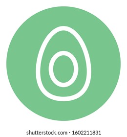 
Alligator Pear Outline bold Vector Icon which can be easily modified or Edited
