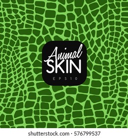 Alligator Print : Seamless Animal Skin Pattern : Vector Illustration