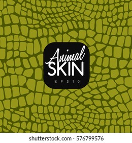 Alligator Print : Seamless Animal Skin Pattern : Vector Illustration