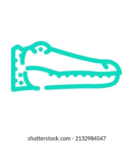alligator reptile animal color icon vector. alligator reptile animal sign. isolated symbol illustration