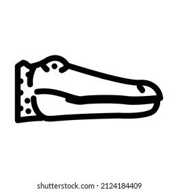 alligator reptile animal line icon vector. alligator reptile animal sign. isolated contour symbol black illustration