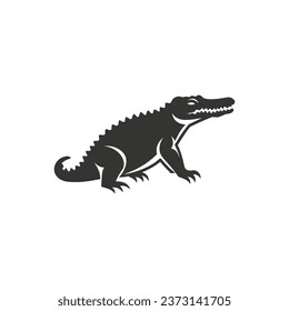 Alligator reptile Icon on White Background - Simple Vector Illustration