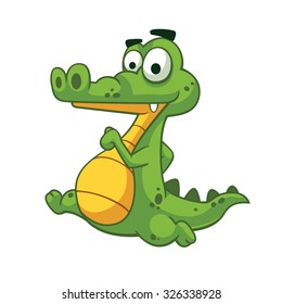 Alligator Running Vector Art Illustration Stock Vector (Royalty Free ...