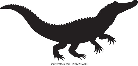 Alligator Silhouette Vector Illustration Image