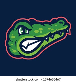 Alligator Sports Vector Mascot Logo Illustration