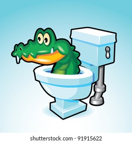 Alligator in the Toilet