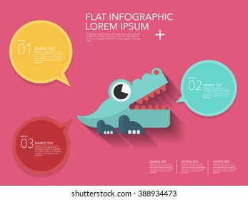 Alligator toy icon , Vector flat long shadow design. Children's toys  infographic,eps10