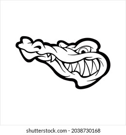 Alligator Vector Black White Stock Vector (Royalty Free) 2038730168 ...