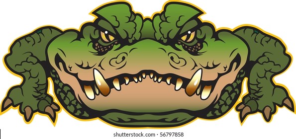 Alligator vector done in multiple layers for easy editing.