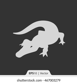 Alligator vector icon for web and print