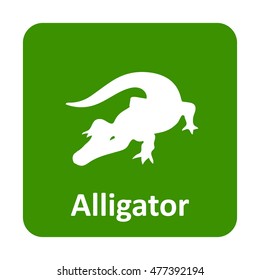 Alligator vector icon for web and print