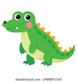 Alligator Vector Illustration - Cartoon, Clipart, and Line Art Design. Alligator vector illustration in cartoon, clipart, and line art styles for digital products.