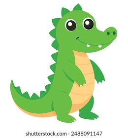 Alligator Vector Illustration - Cartoon, Clipart, and Line Art Design. Alligator vector illustration in cartoon, clipart, and line art styles for digital products.