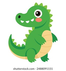 Alligator Vector Illustration - Cartoon, Clipart, and Line Art Design. Alligator vector illustration in cartoon, clipart, and line art styles for digital products.