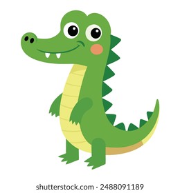 Alligator Vector Illustration - Cartoon, Clipart, and Line Art Design. Alligator vector illustration in cartoon, clipart, and line art styles for digital products.