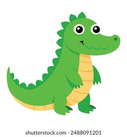 Alligator Vector Illustration - Cartoon, Clipart, and Line Art Design. Alligator vector illustration in cartoon, clipart, and line art styles for digital products.