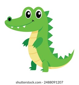 Alligator Vector Illustration - Cartoon, Clipart, and Line Art Design. Alligator vector illustration in cartoon, clipart, and line art styles for digital products.