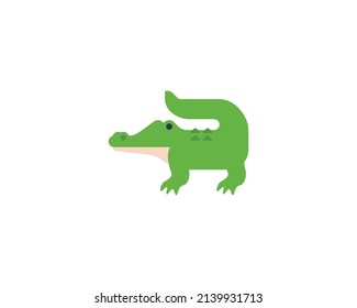 Alligator vector isolated icon. Crocodile emoji illustration.