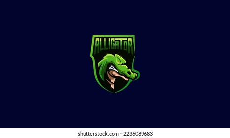 Alligator vector logo design template icon