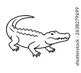 alligator vector realistic line icon on white background
Vector line icon animal, wildlife