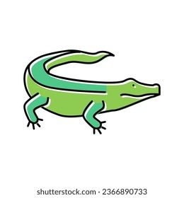 alligator wild reptile color icon vector. alligator wild reptile sign. isolated symbol illustration