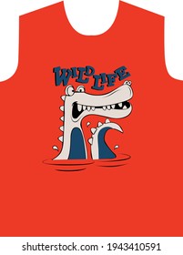 alligator wild vector design graphic