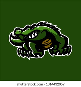 alligator/crocodile esport gaming mascot logo template