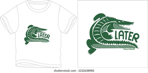 alligators t shirt graphic design vector illustration digital file