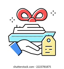 all-inclusive cruise color icon vector. all-inclusive cruise sign. isolated symbol illustration