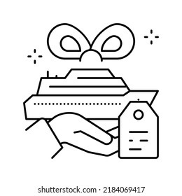 all-inclusive cruise line icon vector. all-inclusive cruise sign. isolated contour symbol black illustration